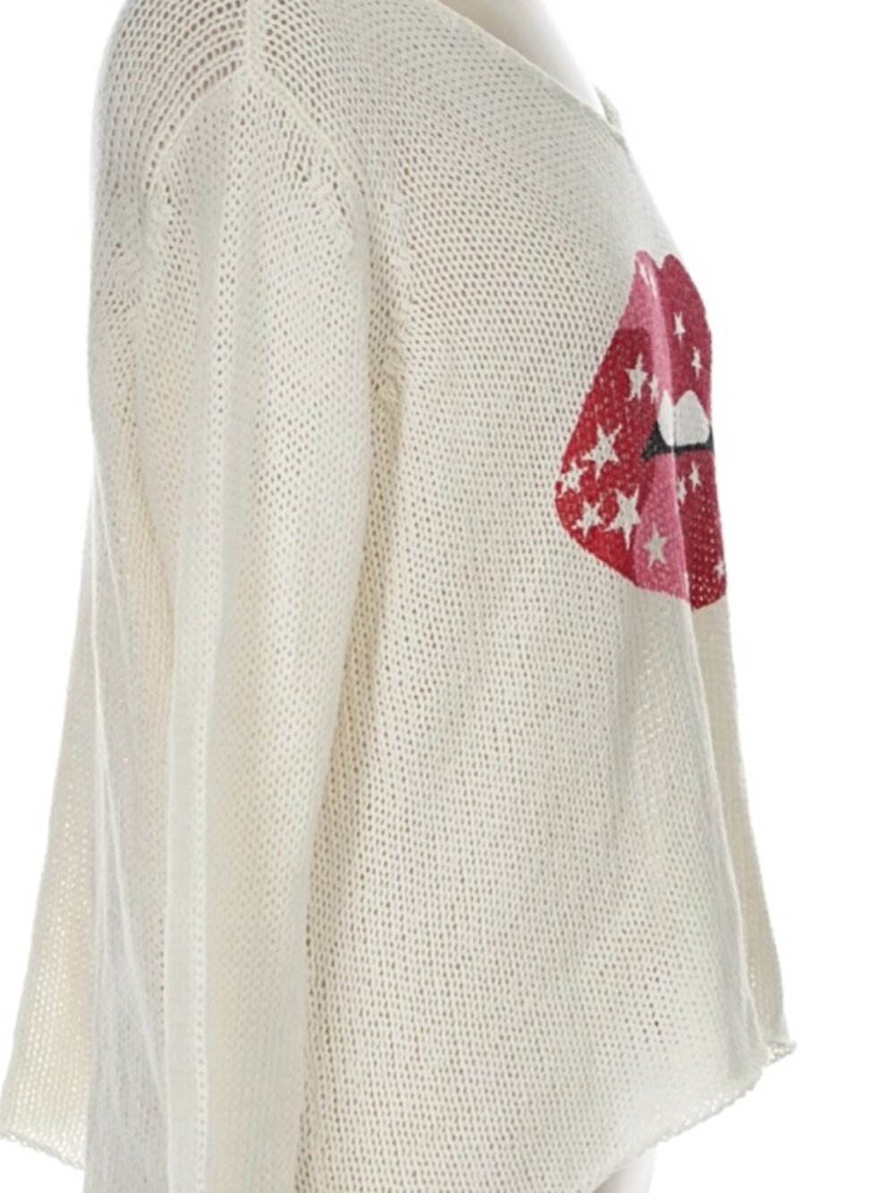 NWT Wooden Ships Star Lips Lightweight Knit Sweater XS/S Beach Boho Coastal $122 - Picture 4 of 10